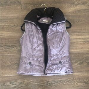 Kenneth Cole , Gray Quilted Vest with Black Fleece Lining XS